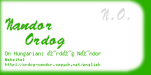 nandor ordog business card